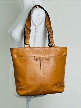 Vintage Coach Hamilton Leather Tote Bag With Adjustable Straps